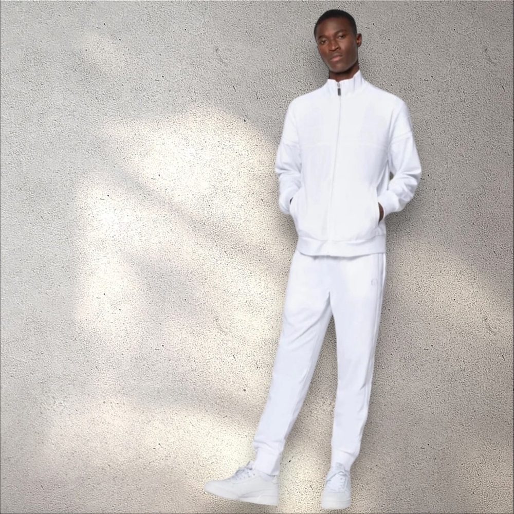 Men's Sergio Tacchini White on White Casual Tracksuit NWT